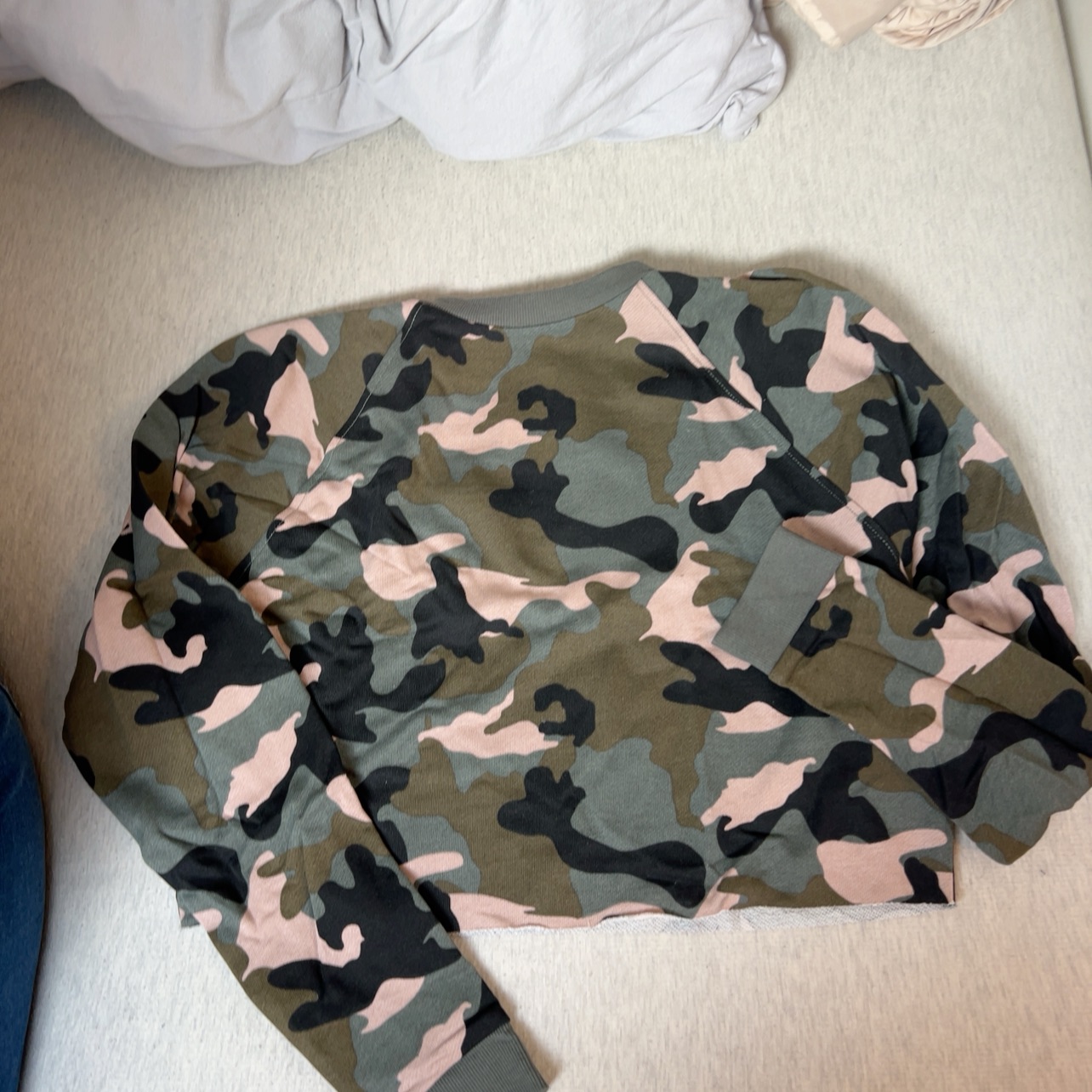 חולצה ארוכה קרופ צבאית