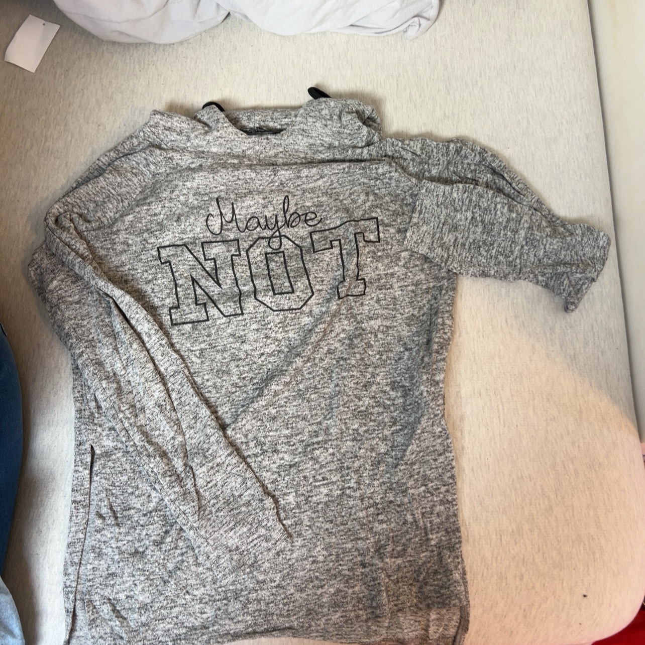 חולצה ארוכה אפורה דקה אוברסייז