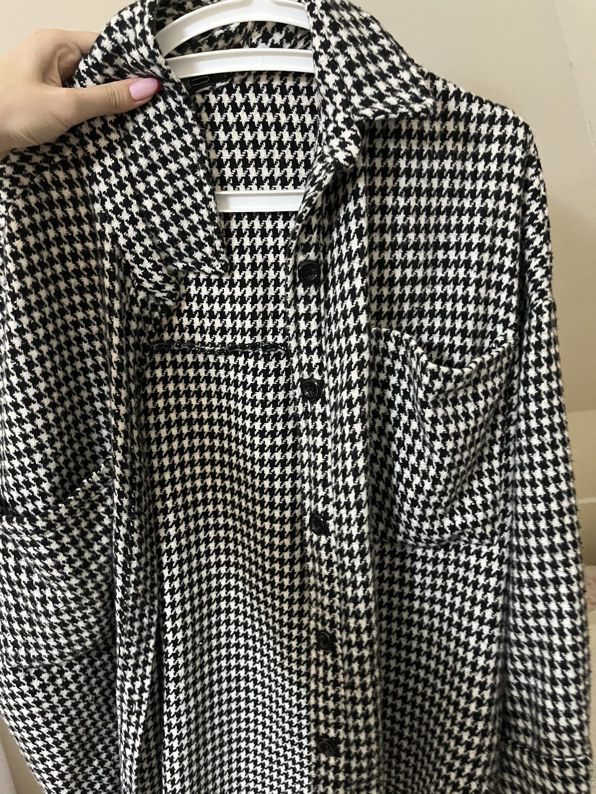 גקט משובץ מידה 1 אוברסייז