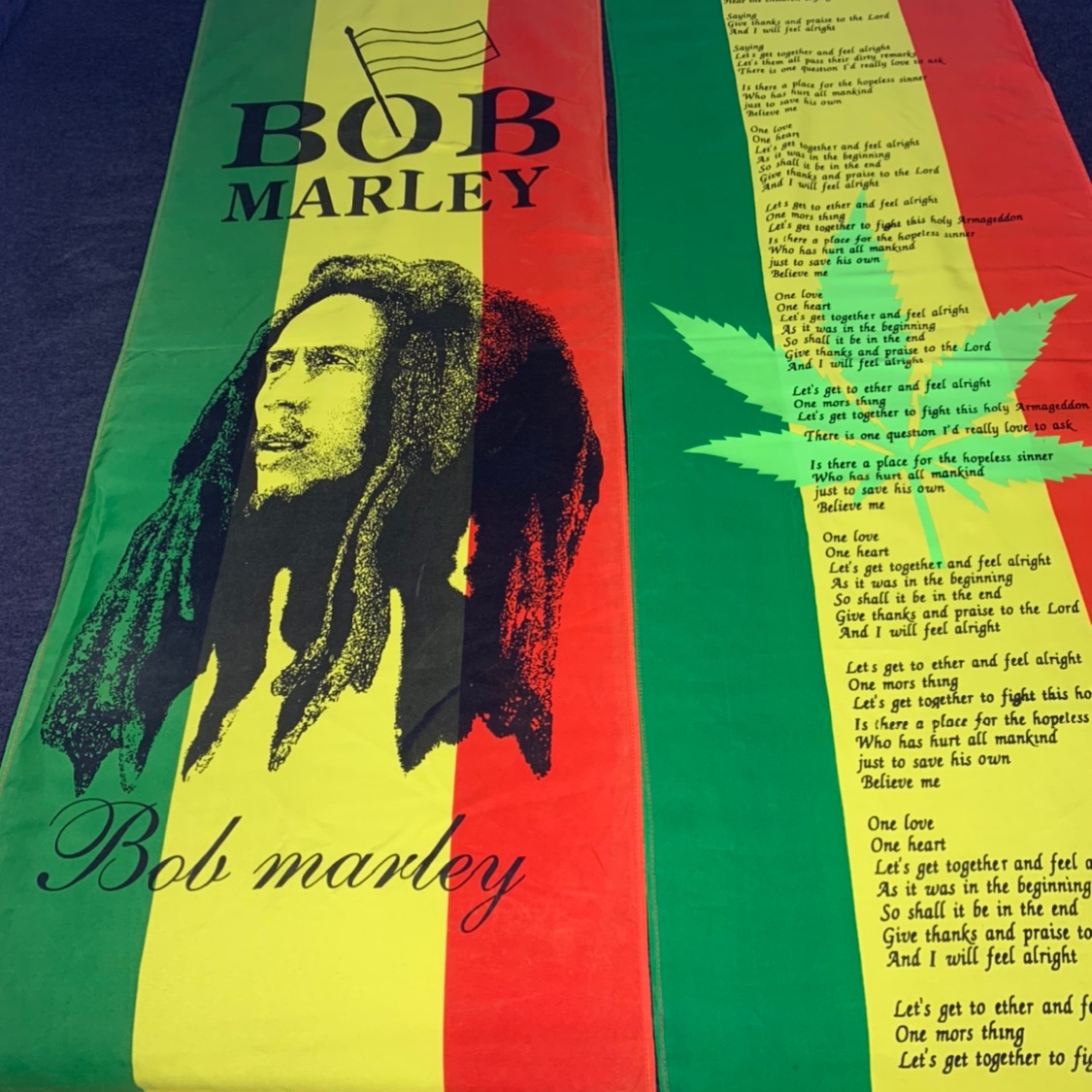 2 פוסטרים מבד של בוב מארלי