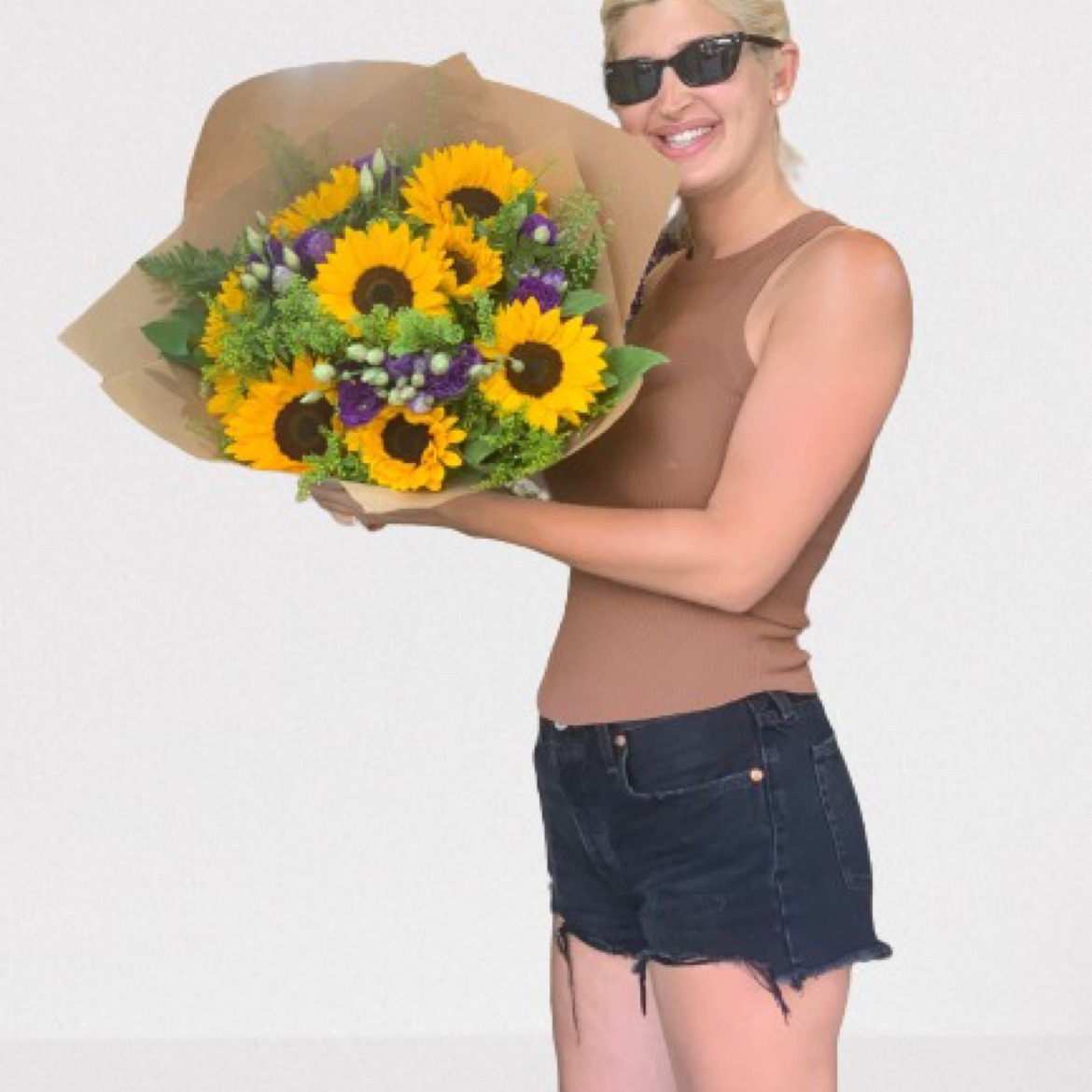 זר חמניות כפרי