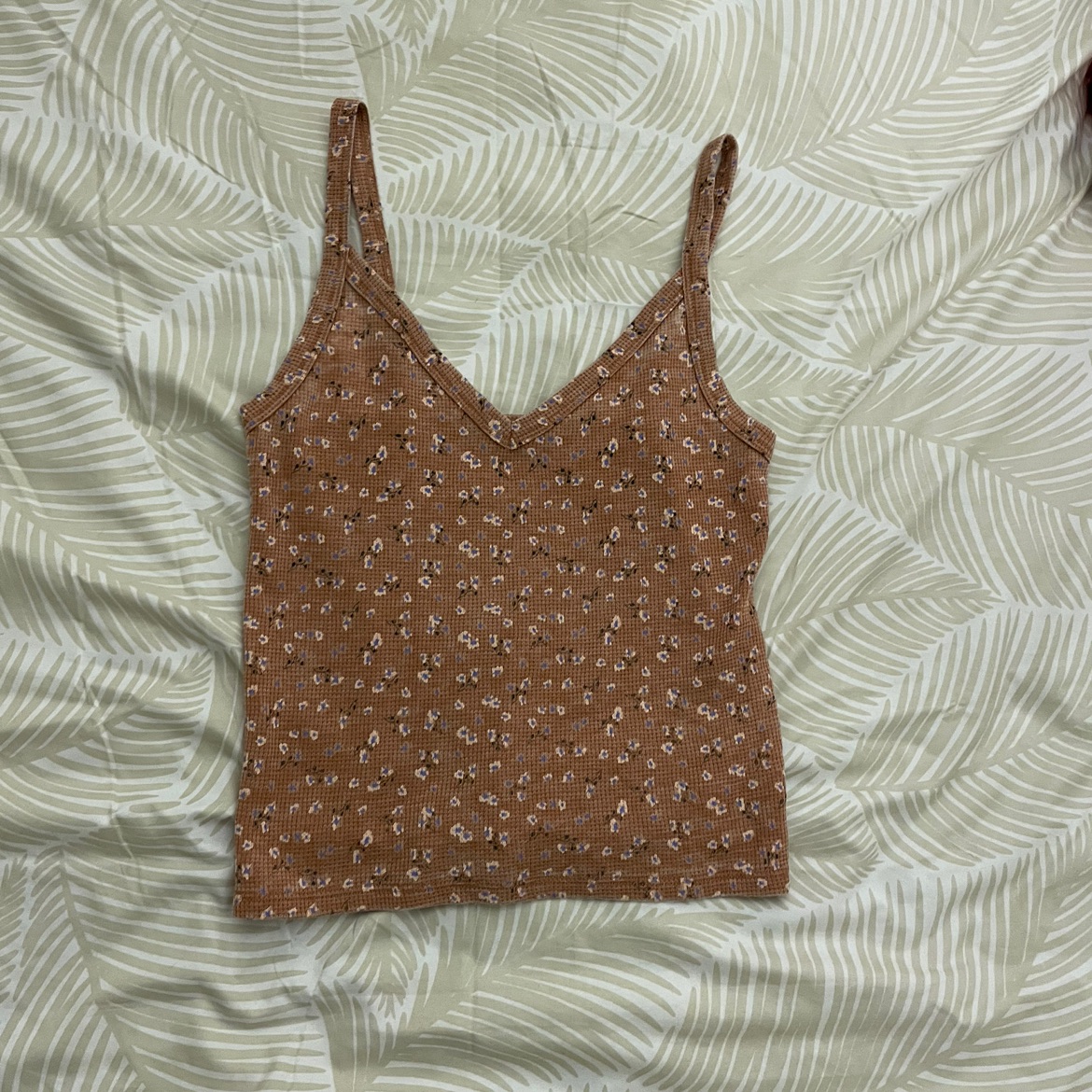 גופייה כתומה פרחונית מהממת