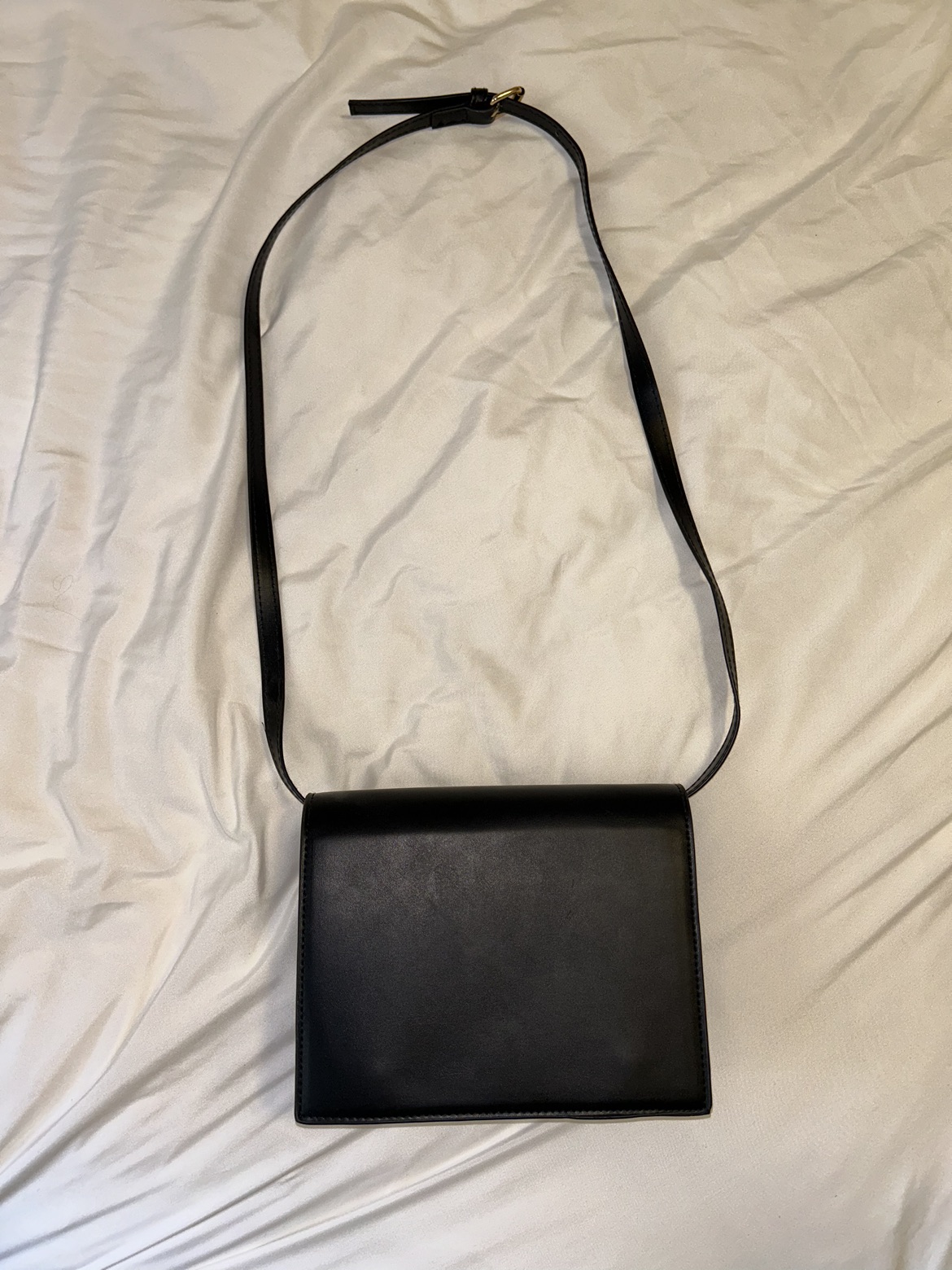 תיק צד עור שחור