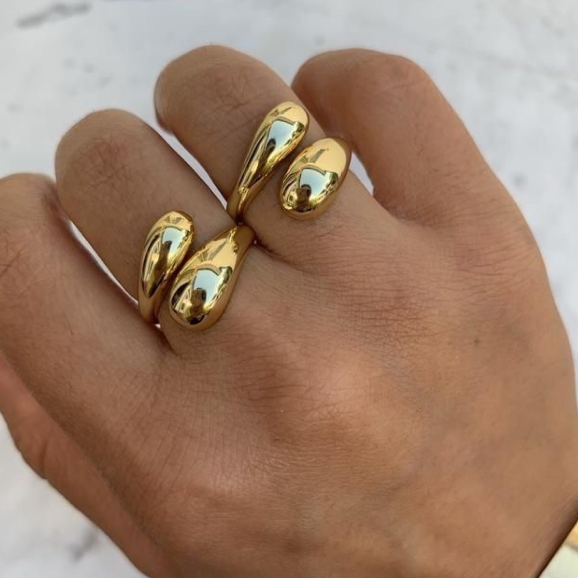 טבעת mae ציפוי זהב 18k 