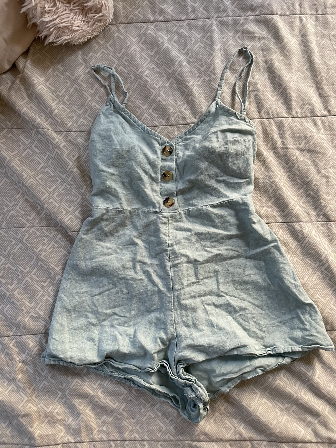 אוברול תכלת, גב פתוח פול אנד בר