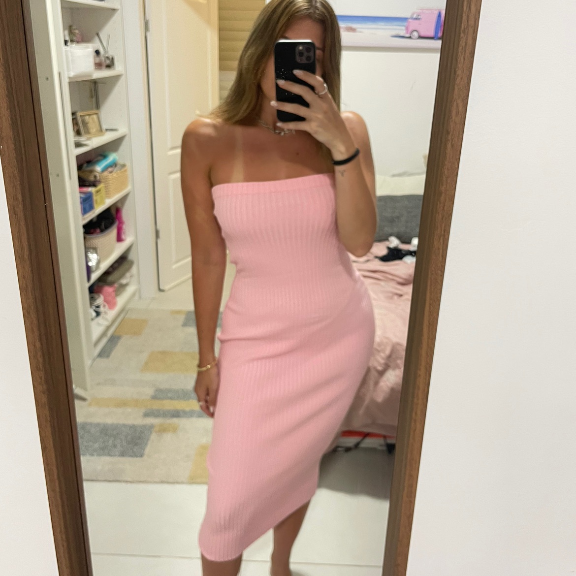 שמלת סריג ורוד בייבי