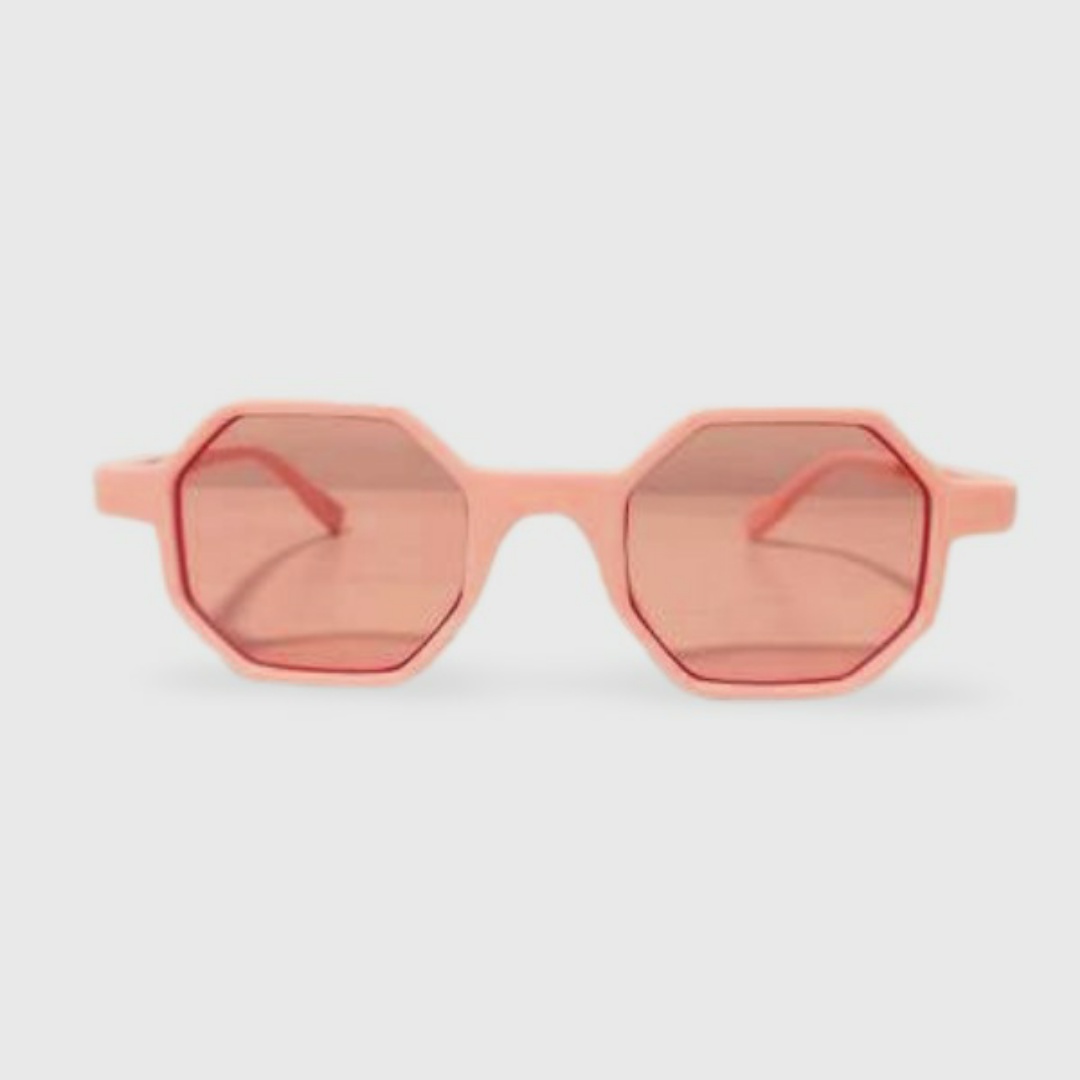 משקפי שמש משושה ורוד 