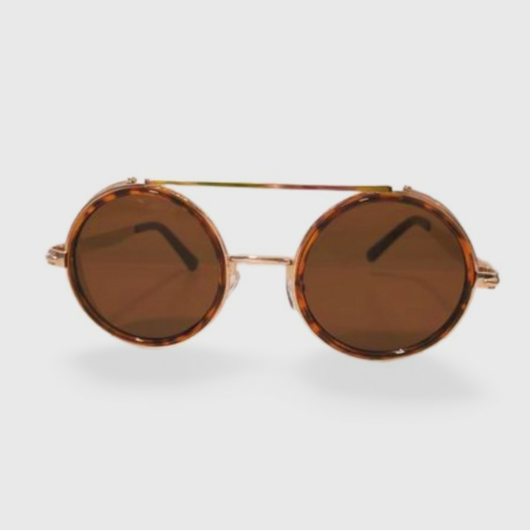 משקפי שמש פאנק עגול מנומר