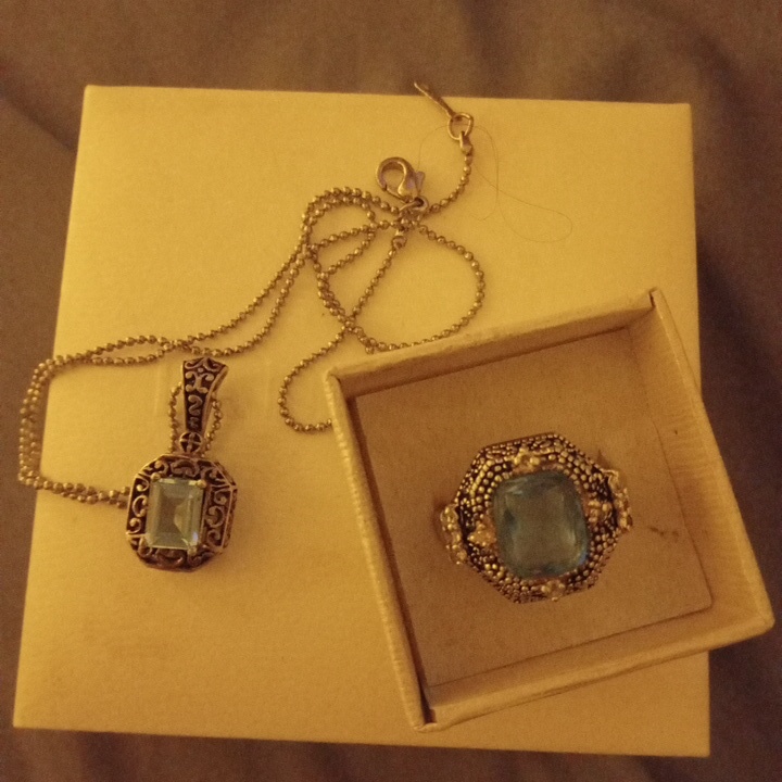 סט שרשרת וטבעת מהמם מכסף 925