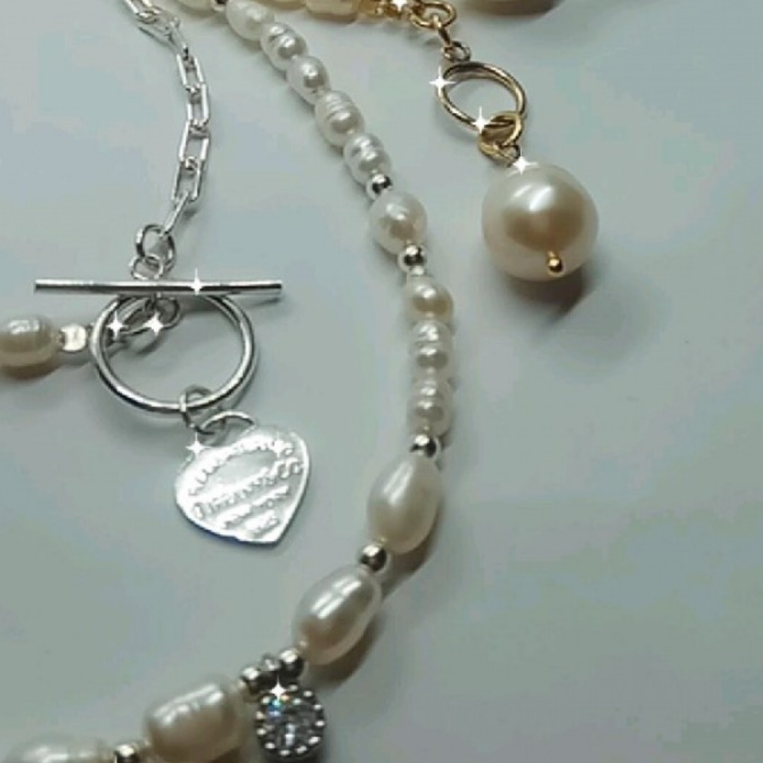 שרשראות פנינים טבעיות בעבודת יד