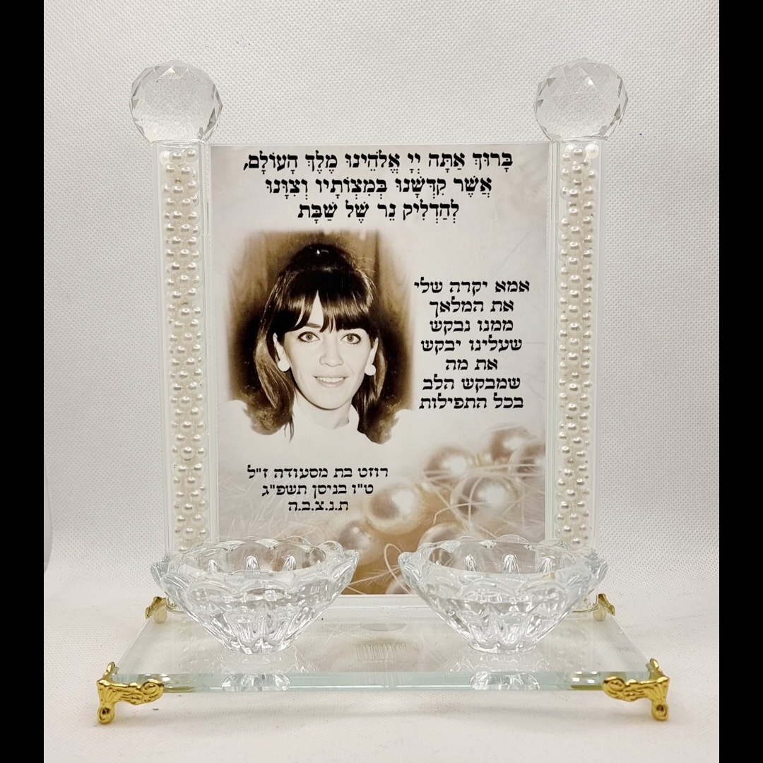 פמוטים קריסטל וזהב