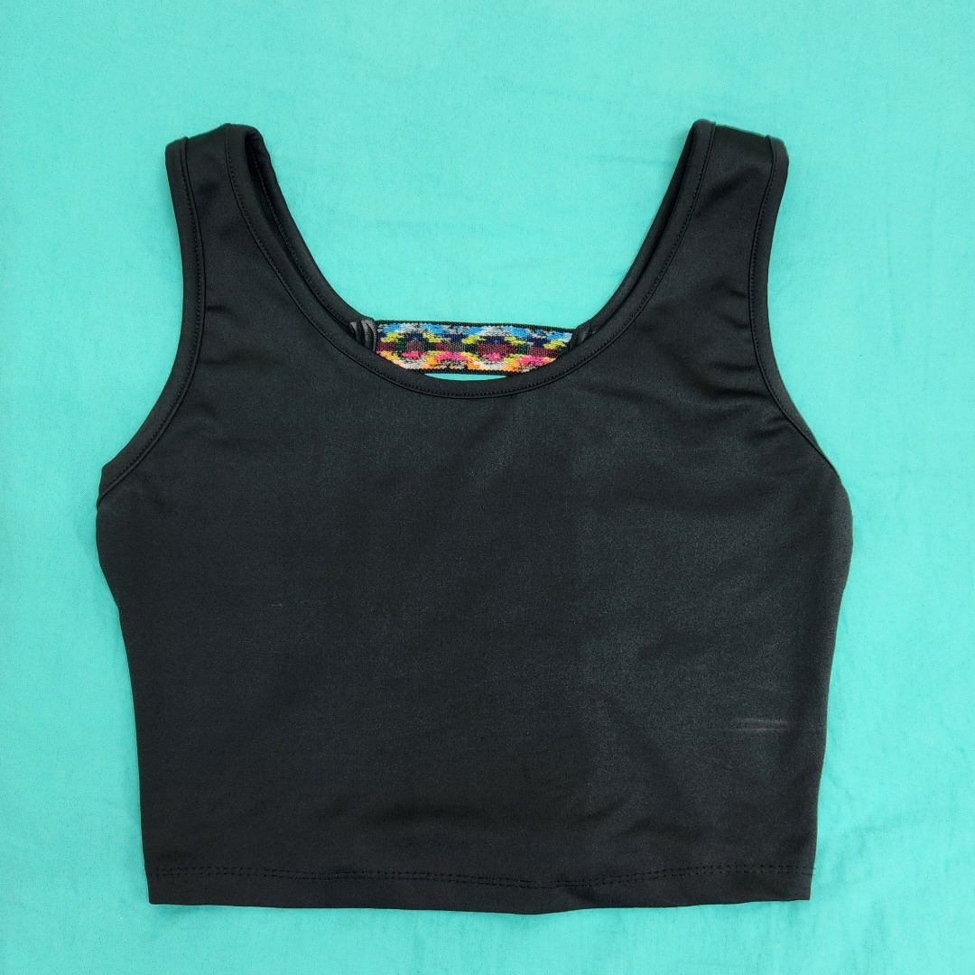 גופיית קרופ שחורה