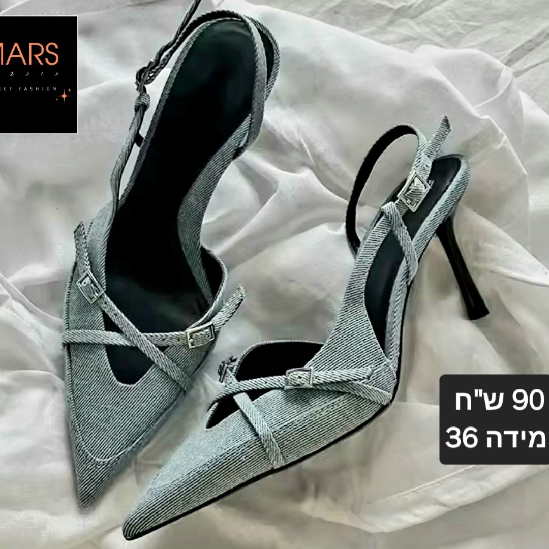 נעלי עקב גינס מידה 36